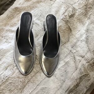 Rebecca Minkoff Silver Pointed-Toe Mule